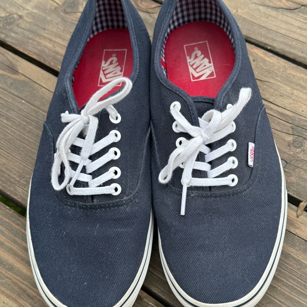 Vans Men's Navy Canvas Lace-up Sneakers Size 13